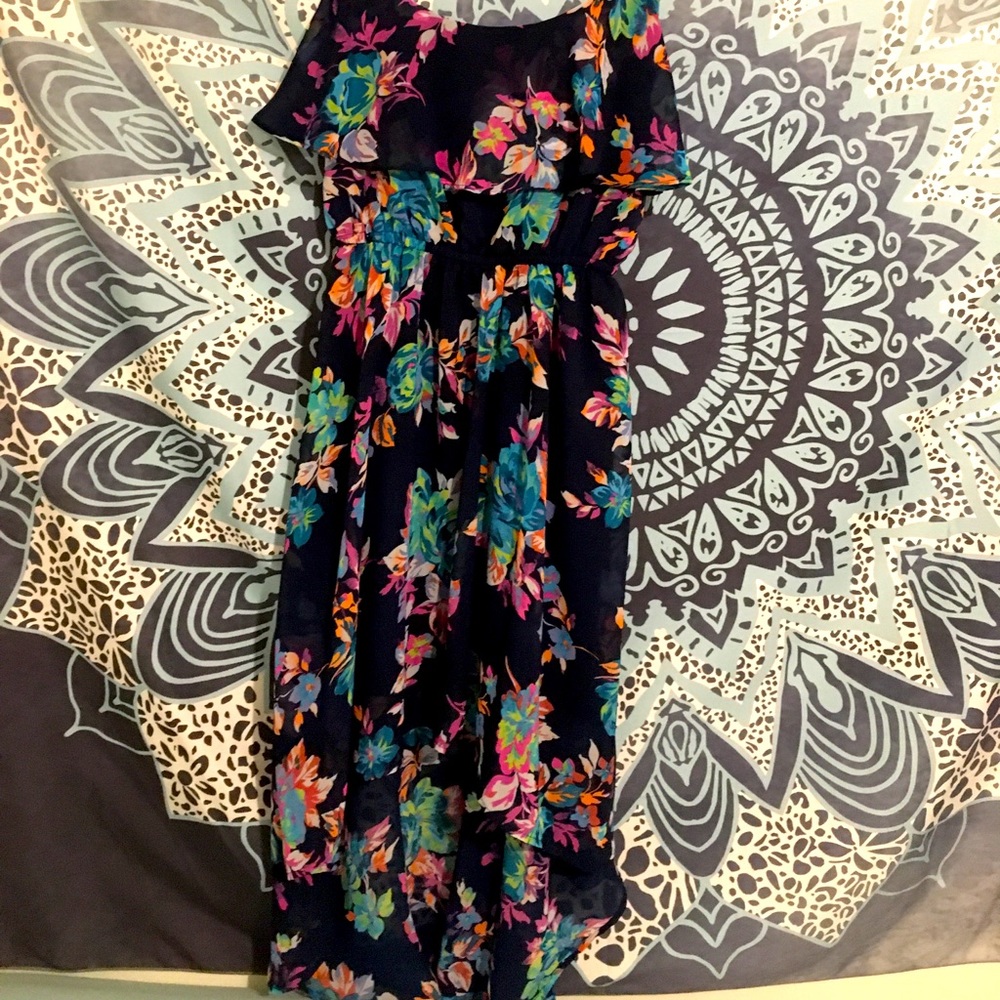 Spaghetti strap flowy flower print kismet dress